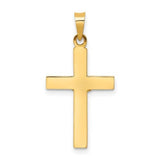 14K TT Solid Crucifix 1.4 - Walter Bauman Jewelers