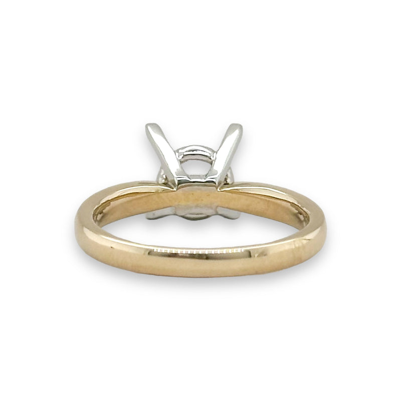 14K Two-Tone 4 Prong Mounting - Walter Bauman Jewelers