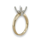 14K Two-Tone 4 Prong Mounting - Walter Bauman Jewelers