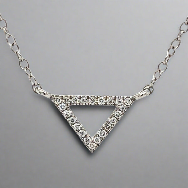 14K W Gold 0.06cttw Diamond Pendant - Walter Bauman Jewelers