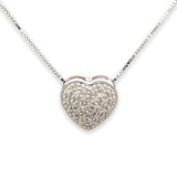 14K W Gold 0.10cttw Diamond Heart Pendant - Walter Bauman Jewelers