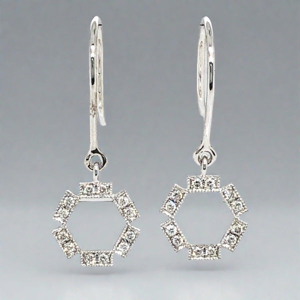 14K W Gold 0.15cttw Diamond Earrings - Walter Bauman Jewelers