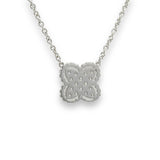 14K W Gold 0.24ctw Diamond Clover Pendant - Walter Bauman Jewelers