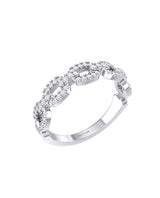 14K W Gold 0.25cttw Chain Link Diamond Ring - Walter Bauman Jewelers