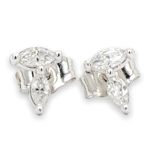 14K W Gold 0.25cttw Diamond Earrings - Walter Bauman Jewelers