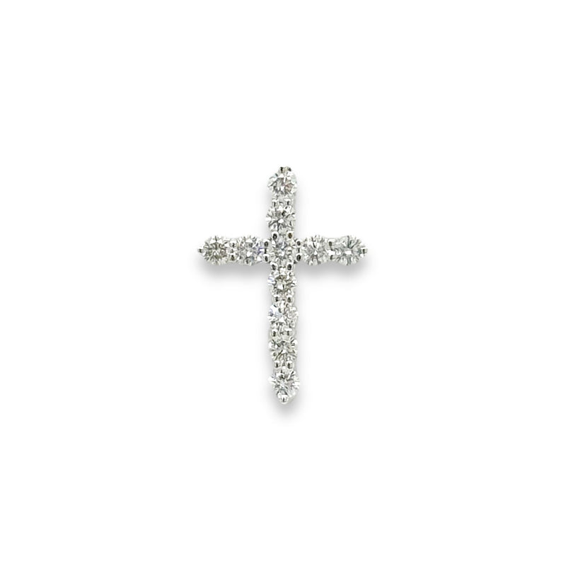 14K W Gold 0.25ctw Diamond Cross - Walter Bauman Jewelers