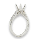 14K W Gold 0.27ctw H/SI1 Diamond Engagement Ring Mounting - Walter Bauman Jewelers