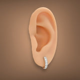 14K W Gold 0.35ctw Small Diamond Hoop Earrings - Walter Bauman Jewelers