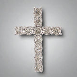 14K W Gold 0.50cttw Diamond Cross 24.5mm - Walter Bauman Jewelers