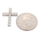 14K W Gold 0.50cttw Diamond Cross 24.5mm - Walter Bauman Jewelers