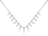 14K W Gold 0.50cttw H/SI1 Diamond Dangle Necklace - Walter Bauman Jewelers