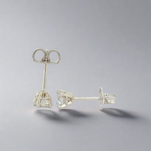 14K W Gold 0.53ctw F/I1 Lab-Created Diamond Earrings - Walter Bauman Jewelers