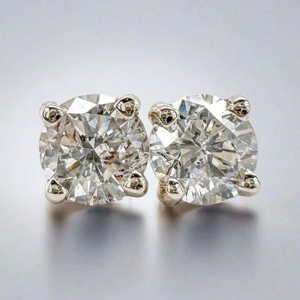 14K W Gold 0.53ctw F/I1 Lab-Created Diamond Earrings - Walter Bauman Jewelers