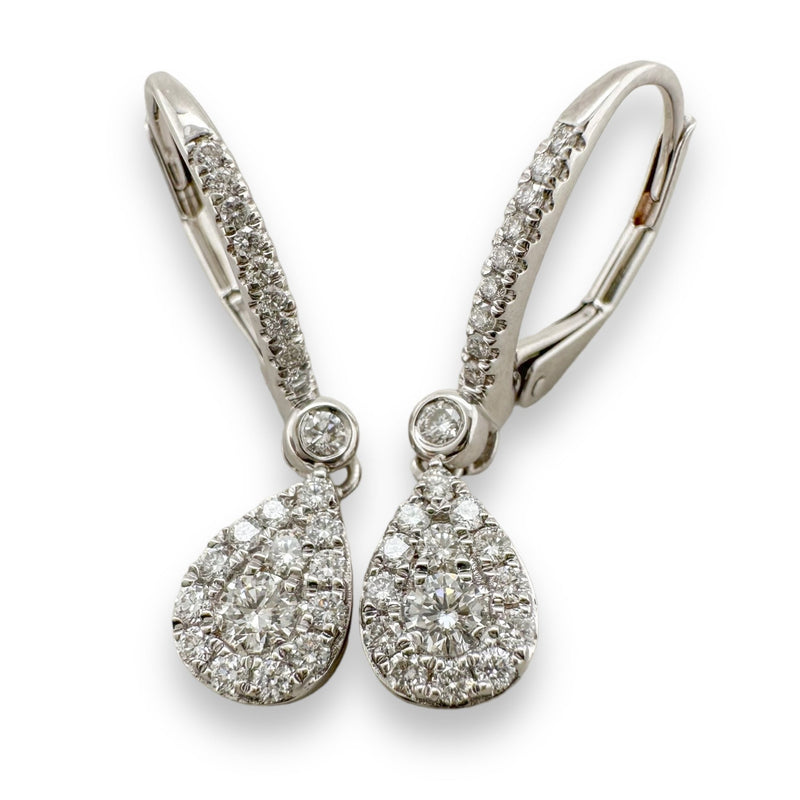 14K W Gold 0.54ctw Diamond Drop Earrings - Walter Bauman Jewelers