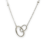 14K W Gold 0.60ctw Double Oval Diamond Necklace - Walter Bauman Jewelers