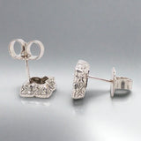 14K W Gold 0.62cttw Square Diamond Earrings - Walter Bauman Jewelers