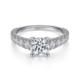 14K W Gold 0.65cttw Round Diamond Engagement Ring Ninetta - Walter Bauman Jewelers