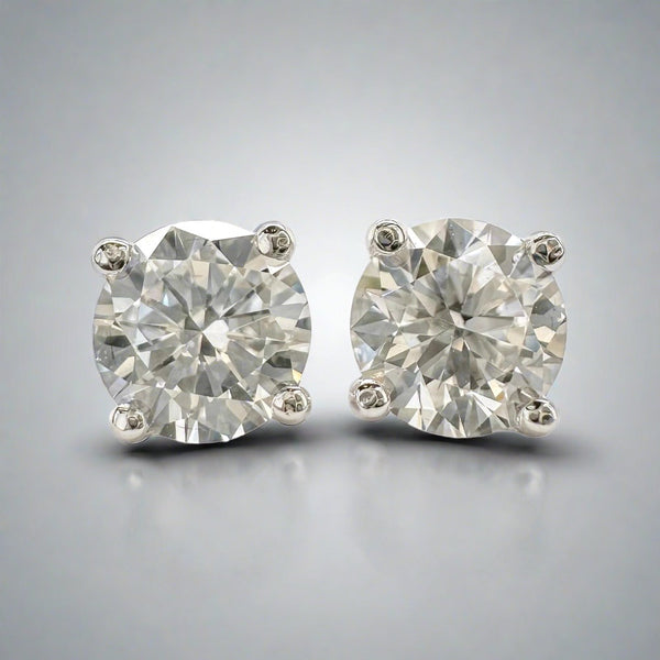 14K W Gold 0.67ctw G/VS2 Lab-Created Diamond Earrings - Walter Bauman Jewelers