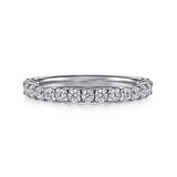 14K W Gold 0.75cttw Shared Prong Diamond Wedding Band - Walter Bauman Jewelers