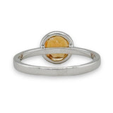 14K W Gold 0.76ct Citrine & 0.13cttw H/SI1-2 Diamond Halo Ring - Walter Bauman Jewelers