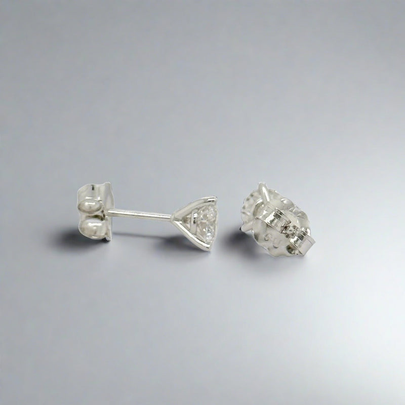 14K W Gold 0.80ctw E/VS1 Lab-Created Diamond Earrings - Walter Bauman Jewelers