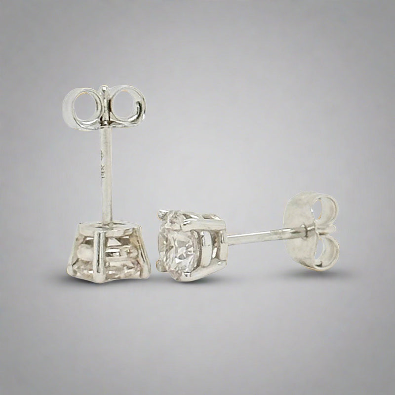 14K W Gold 0.82ctw G/VS1 Lab-Created Diamond Earrings - Walter Bauman Jewelers