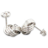 14K W Gold 11.3mm Lovers Knot Stud Earrings - Walter Bauman Jewelers