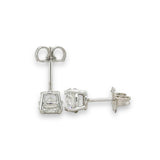 14K W Gold 1.16cttw D/VS1 Lab-Created Diamond Stud Earrings IGI#576338755 & 577303383 - Walter Bauman Jewelers