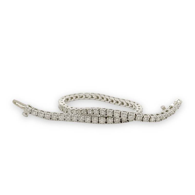 14K W Gold 1.23ctw Diamond Tennis Bracelet I1/H - Walter Bauman Jewelers