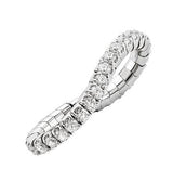 14K W Gold 1.25ctw Flexible Diamond Eternity Ring 3.5grms - Walter Bauman Jewelers