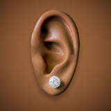 14K W Gold 1.29ctw F-G/VS1 Lab-Created Halo Diamond Earrings - Walter Bauman Jewelers