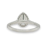 14K W Gold 1.29ctw F/VS2 Lab Created Pear Halo Diamond Ring - Walter Bauman Jewelers