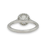 14K W Gold 1.29ctw G/VS2 Lab Create Round Halo Diamond Ring - Walter Bauman Jewelers