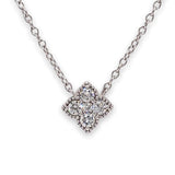 14K W Gold 16" 0.31cttw Square Diamond Pendant - Walter Bauman Jewelers