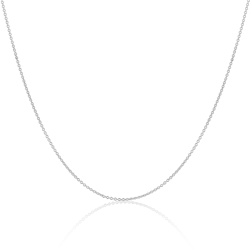 14K W Gold 16-17-18" Light Cable Chain - Walter Bauman Jewelers