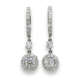 14K W Gold 1.60cttw F/SI1 Diamond Drop Earrings - Walter Bauman Jewelers