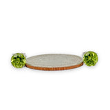 14K W Gold 1.70cttw 6mm Round Peridot Earrings - Walter Bauman Jewelers