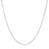 14K W Gold 18" 1.5mm Paperclip Chain 1.9grms - Walter Bauman Jewelers