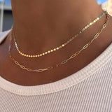 14K W Gold 18" 1.5mm Paperclip Chain 1.9grms - Walter Bauman Jewelers