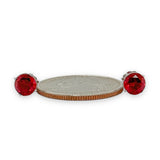 14K W Gold 1.92ct 6mm Lab-Created Ruby Earrings - Walter Bauman Jewelers