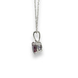 14K W Gold 1ct 6mm Lab-Created Alexandrite Pendant - Walter Bauman Jewelers