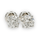 14K W Gold 1cttw Diamond Stud Earrings H/I1 - Walter Bauman Jewelers