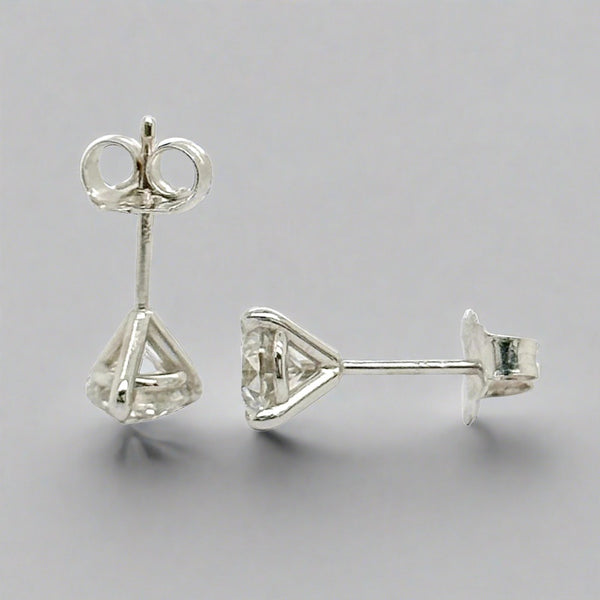 14K W Gold 1ctw G/VS2 Lab-Created Diamond Earrings - Walter Bauman Jewelers