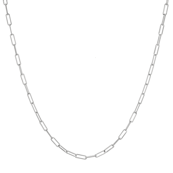 14K W Gold 20" 1.5mm Paperclip Chain 2.1grms - Walter Bauman Jewelers