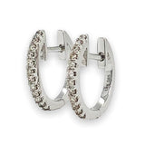 14K W Gold .20cttw Diamond Hoop Earrings - Walter Bauman Jewelers