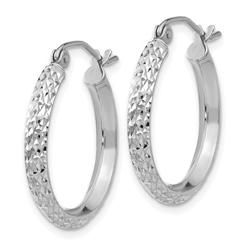 14K W Gold 20mm DC Hoop Earrings - Walter Bauman Jewelers