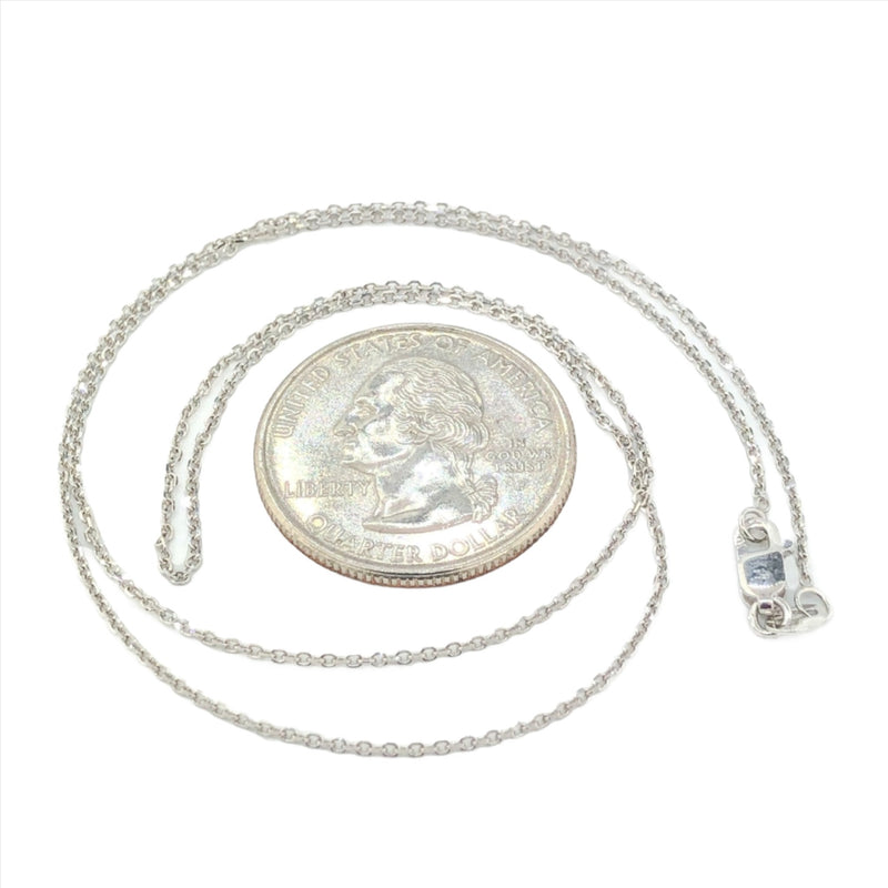 14K W Gold 22" Dia Cut Cable Chain 040 - Walter Bauman Jewelers