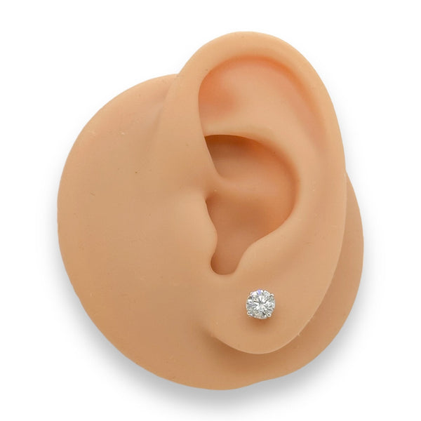 14K W Gold 2.23ctw Lab-Created Diamond Stud Earrings F/VS2 - Walter Bauman Jewelers