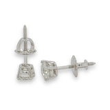 14K W Gold 2.25ctw Lab-Created Diamond Stud Earrings F/VS2 - Walter Bauman Jewelers