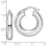 14K W Gold 26mm Hoop Earrings - Walter Bauman Jewelers